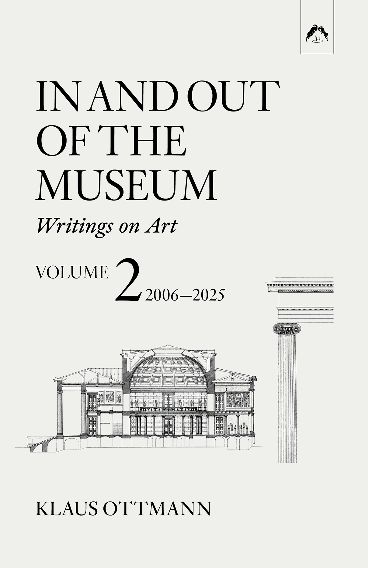 Book cover with Schinkel's drawing of the Alte Museum in Berlin